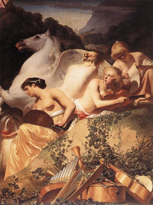 EVERDINGEN, Caesar van The Four Muses with Pegasus fg oil painting picture